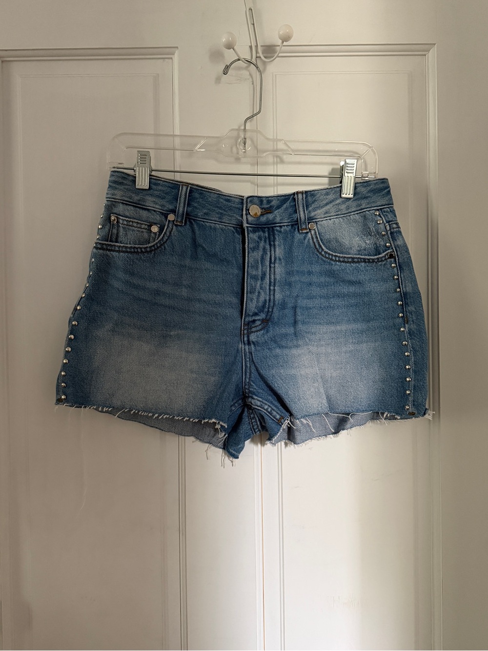 Rebecca Minkoff Studded Denim Shorts